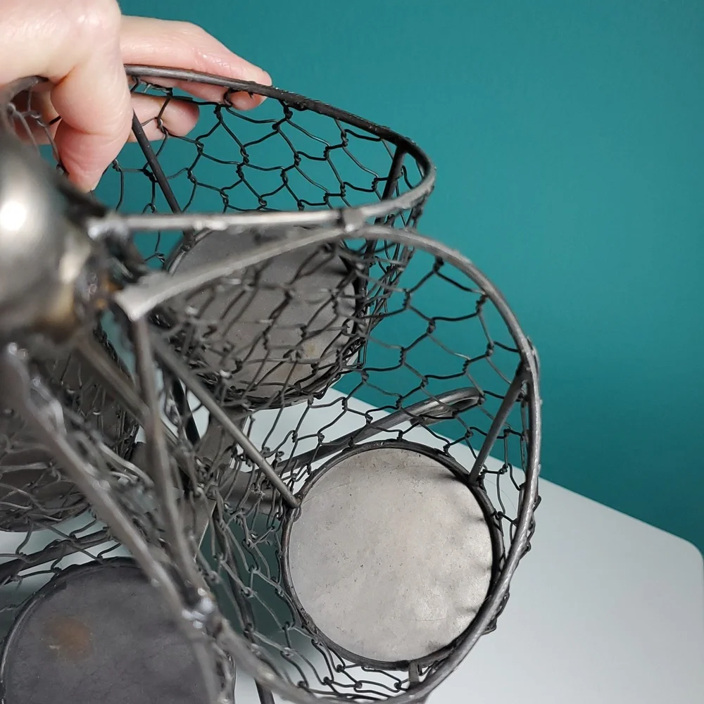 Spinning Black Wire Storage Organizer